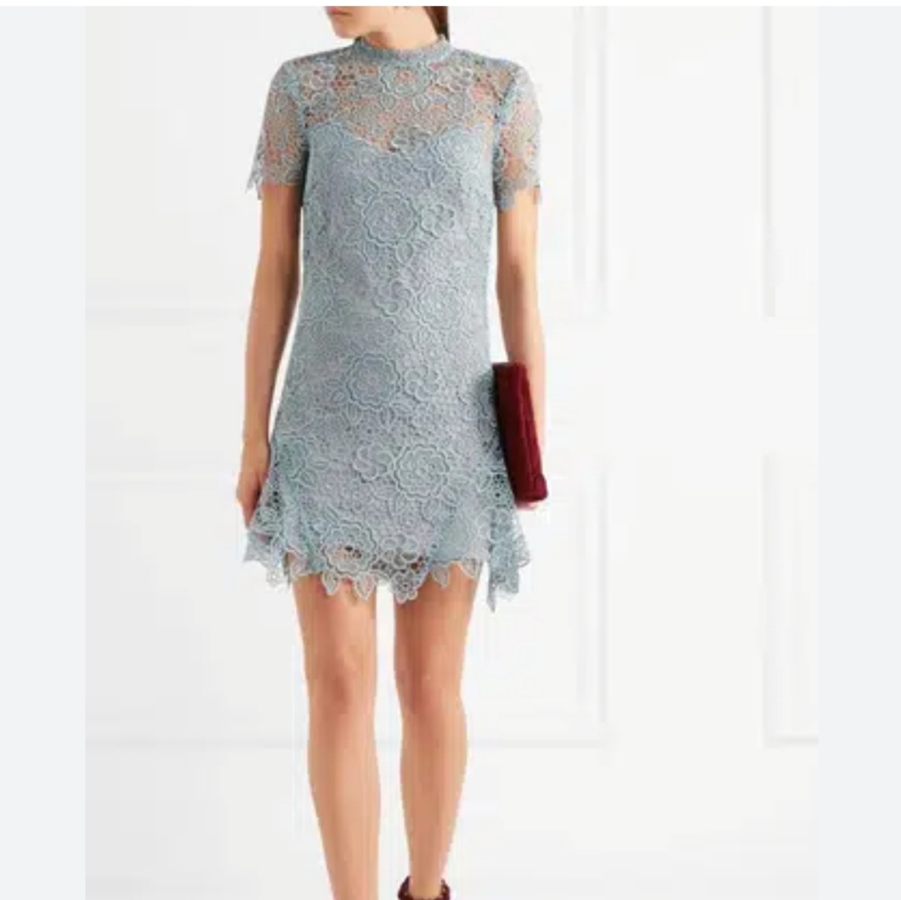 Self Portrait Peep Back Lace Mini Dress *NO SLIP LINING*